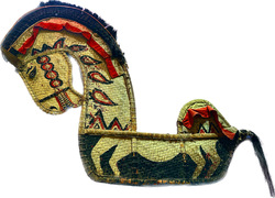 Kuda Lumping, braided bamboo and paint, Java, ca. 1960's 