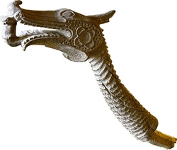 Naga dragon head, symbol of the underworld, Kayan culture, Borneo
