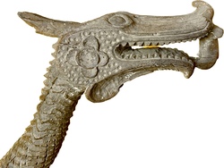 Naga dragon head, detail