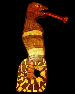 Untitled ("Serpent") ,wood and paint, 1990's