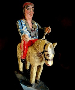 “El Tzijolaj”, Horse and rider effigy with a necklace of silver coins