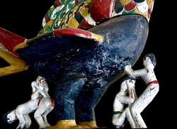 Hornbill sculpture, detail