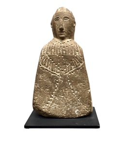 Stone Sculpture of Virgin or Pre-Hispanic deity, 18th century Mexico