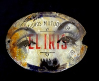 ”El Iris" series  (Ann Blyth), mixed media on metal, 8x10.5", 2016
