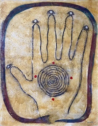 El Ciego, mixed media on canvas, 2005