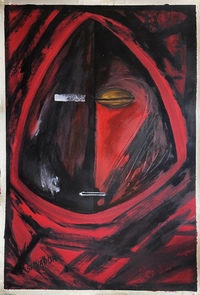 Eleggua, mixed media on paper, 2007