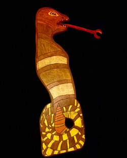 Untitled ("Serpent") ,wood and paint, 1990's