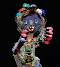 Double-sided Carnival Figure, detail