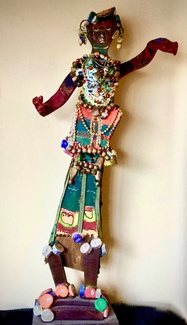 Double-sided Carnival Figure, Assemblage, ca 2000
